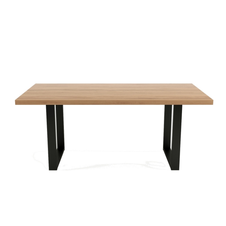 Poza cu Masa fixa 180 cm stejar/negru U Colton